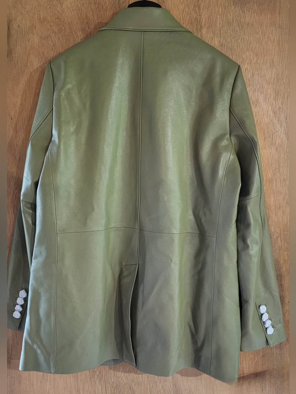 Coach Green Lambskin Leather Blazer Oversized Jacket Small New With Tags CQ220 - Picture 4 of 15